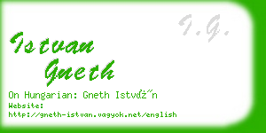 istvan gneth business card